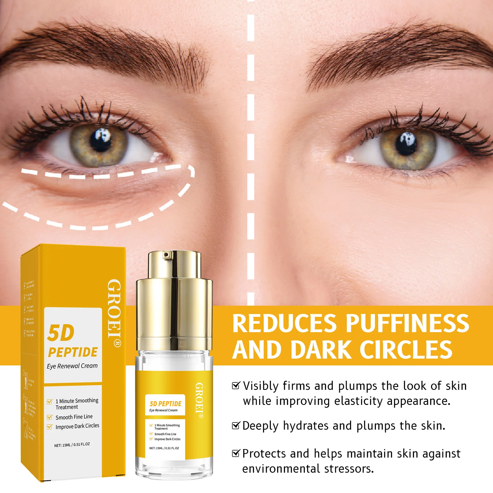 Solusi Lingkaran Hitam & Bengk - Eye Cream Peptide ulasan dan harga
