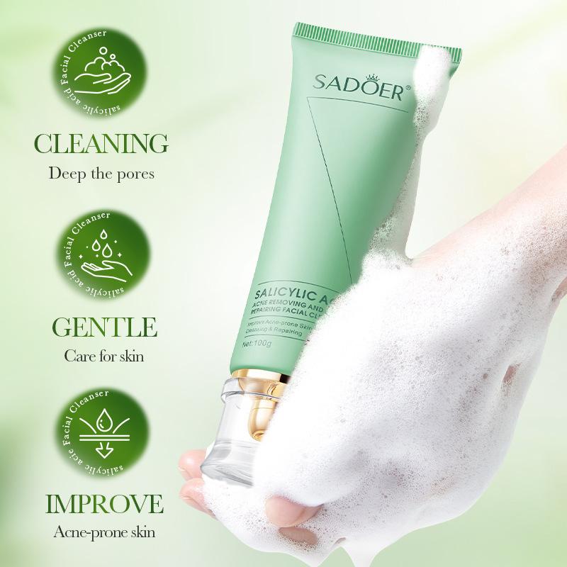 100g Pembersih Wajah Asam Sali - Skincare Salicylic Acid ulasan dan harga